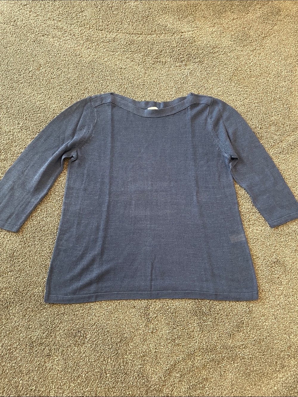 J. Jill Slate Blue Lightweight Knit Long Sleeve Top
